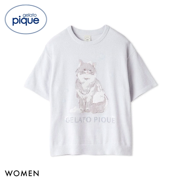 ジェラートピケ レディース バスタイムCATジャガードプルオーバー ジェラピケ パジャマ ルームウェア gelato pique