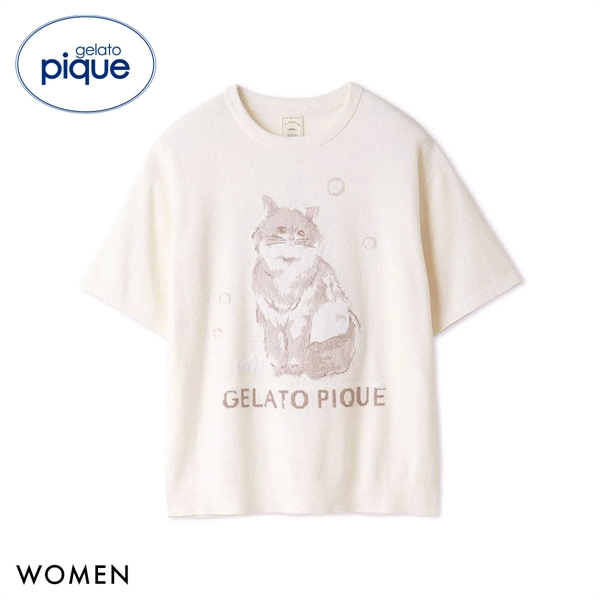 ジェラートピケ レディース バスタイムCATジャガードプルオーバー ジェラピケ パジャマ ルームウェア gelato pique