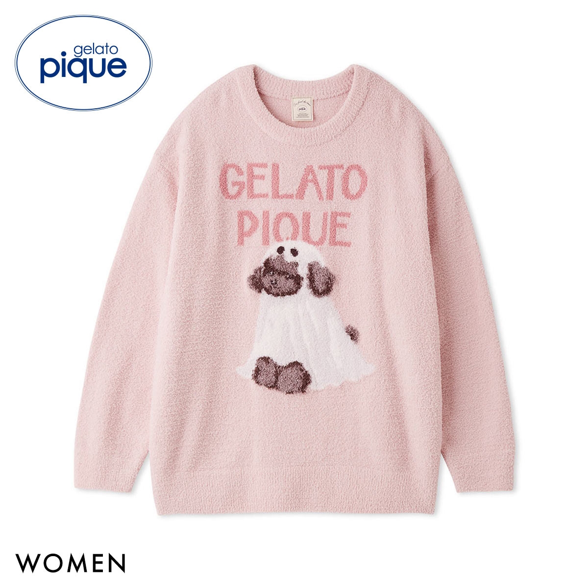 ジェラートピケ レディース HALLOWEEN ナイトパレードDOGSジャガードプルオーバー ジェラピケ パジャマ ルームウェア gelato pique ハロウィン(PI-ピンク-Free)