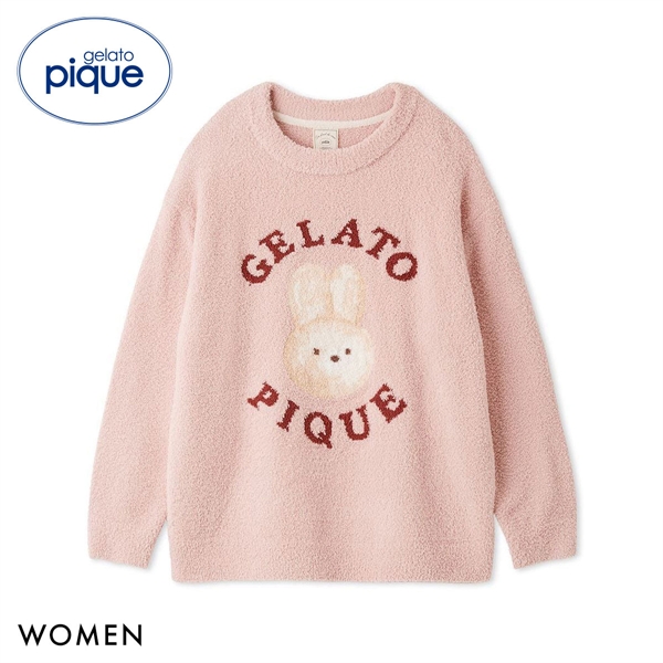 ジェラートピケ レディース ベビモコアニマルブレッドジャガードプルオーバー ジェラピケ パジャマ ルームウェア gelato pique