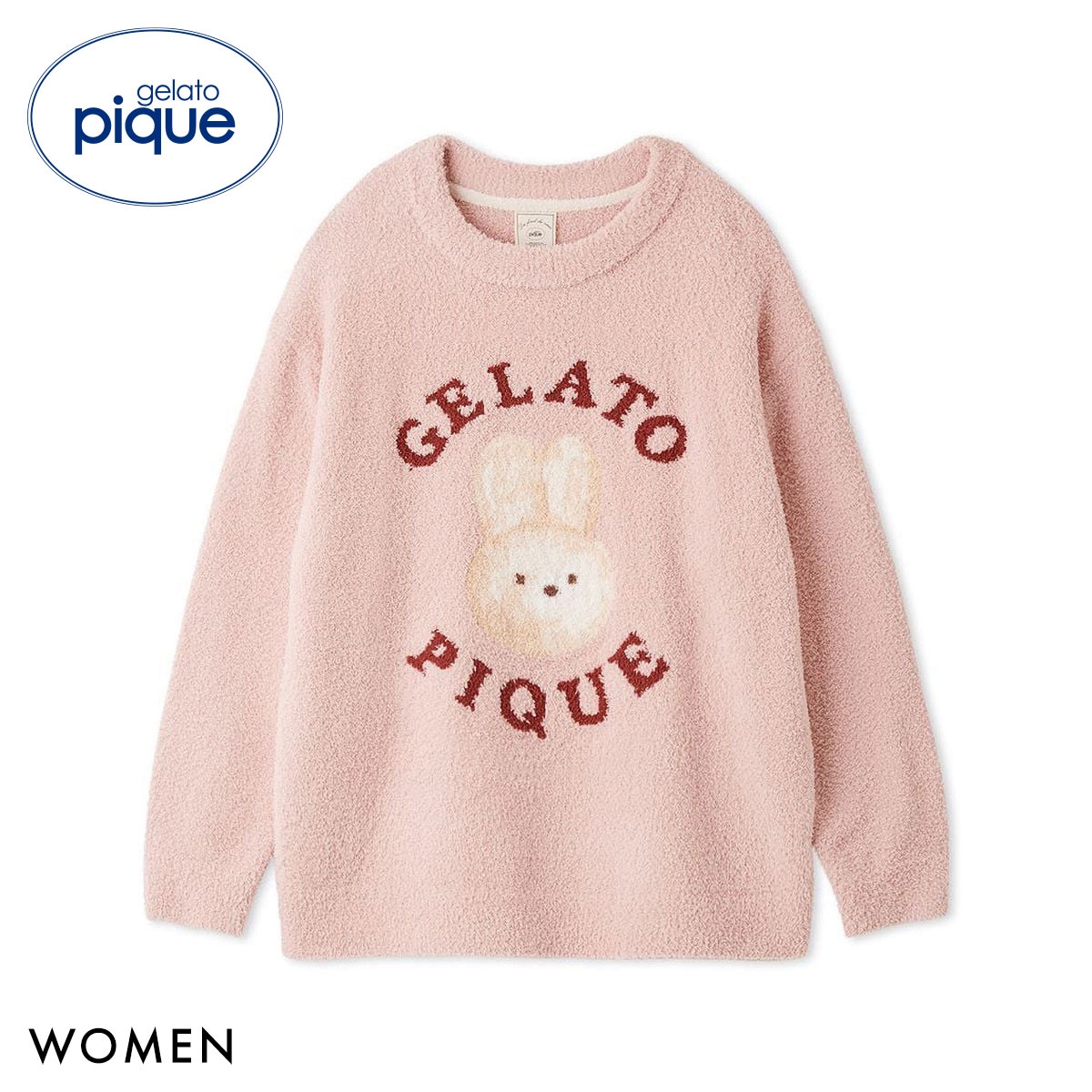 ジェラートピケ レディース ベビモコアニマルブレッドジャガードプルオーバー ジェラピケ パジャマ ルームウェア gelato pique(PI-ピンク-Free)
