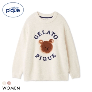 ジェラートピケ レディース ベビモコアニマルブレッドジャガードプルオーバー ジェラピケ パジャマ ルームウェア gelato pique