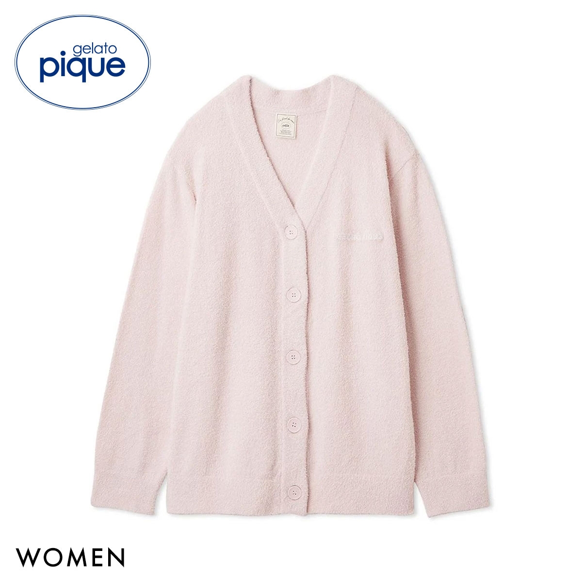 ジェラートピケ レディース IFMC. スムーズィーカーディガン ジェラピケ ルームウェア gelato pique(PI-ピンク-Free)