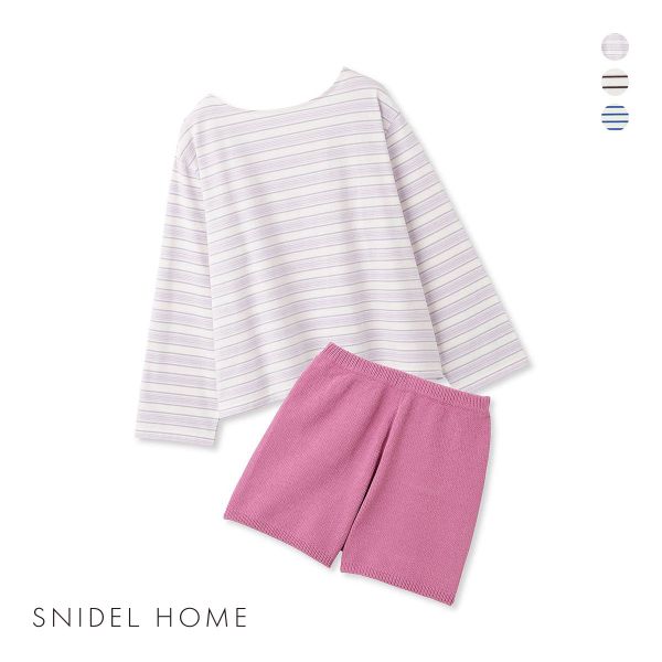 30%OFF スナイデルホーム SNIDEL HOME ボーダーカットソー×ニットブルマ セットアップ パジャマ ルームウェア 30%OFF スナイデルホーム SNIDEL HOME ボーダーカットソー×ニットブルマ セットアップ パジャマ ルームウェア