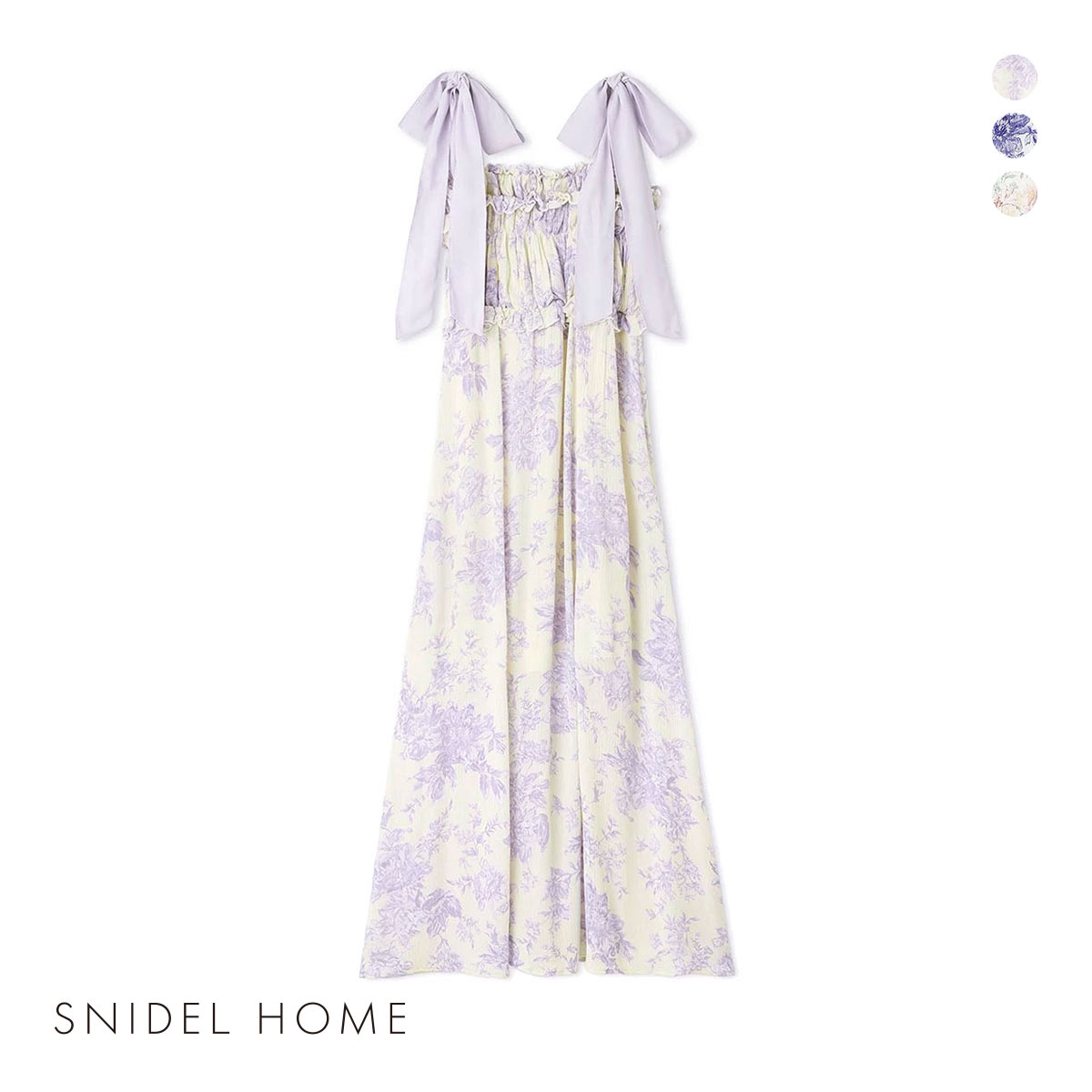 SNIDEL HOME ルームウェア　パット付き　パジャマ　ハート柄　ワンピース SNIDEL HOME（スナイデルホーム）の「ハートサーマルロング