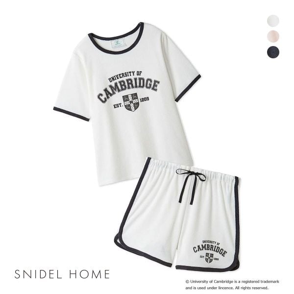 スナイデルホーム University of Cambridge パイルカット セットアップ パジャマ ルームウェア SNIDEL HOME ケンブリッジ大学