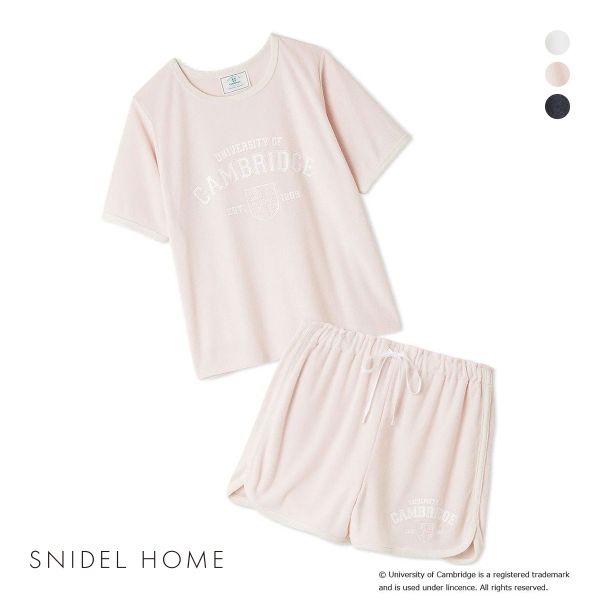 スナイデルホーム University of Cambridge パイルカット セットアップ パジャマ ルームウェア SNIDEL HOME ケンブリッジ大学