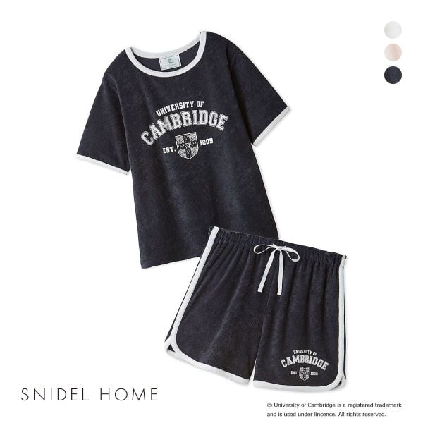 スナイデルホーム University of Cambridge パイルカット セットアップ パジャマ ルームウェア SNIDEL HOME ケンブリッジ大学