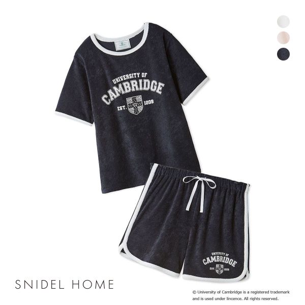 スナイデルホーム University of Cambridge パイルカット セットアップ パジャマ ルームウェア SNIDEL HOME ケンブリッジ大学