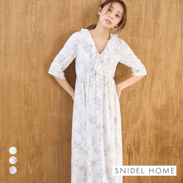 スナイデルホーム 接触冷感 カットカシュクールワンピース カップ付き SNIDEL HOME
