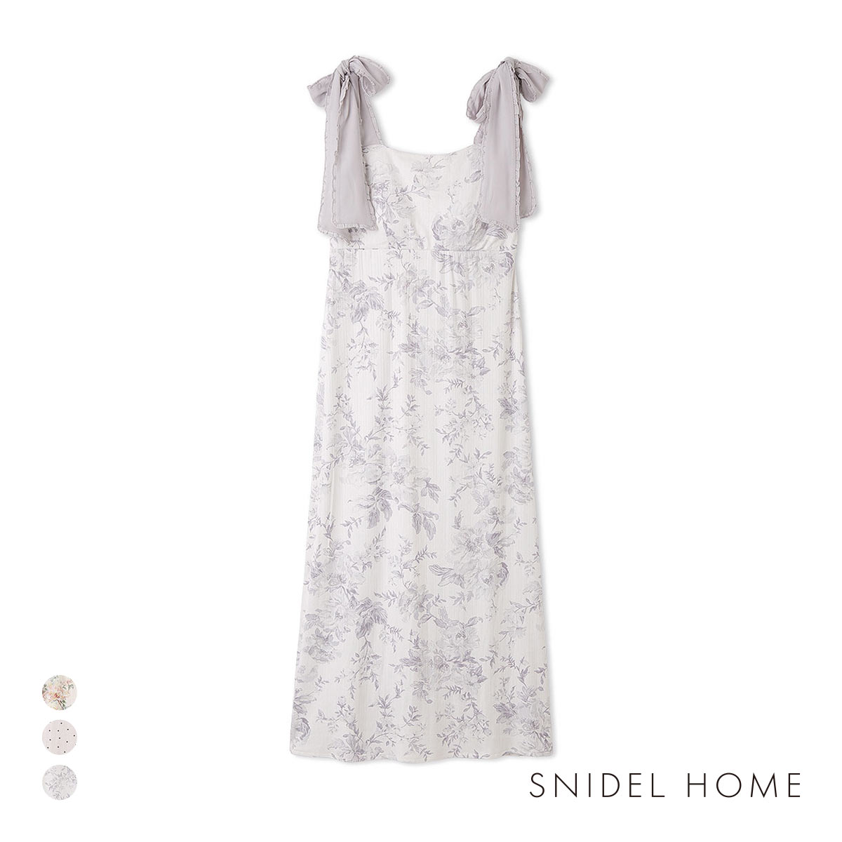スナイデルホーム ショルダーリボンカットワンピース カップ付き SNIDEL HOME(LGY-薄グレー-Free)
