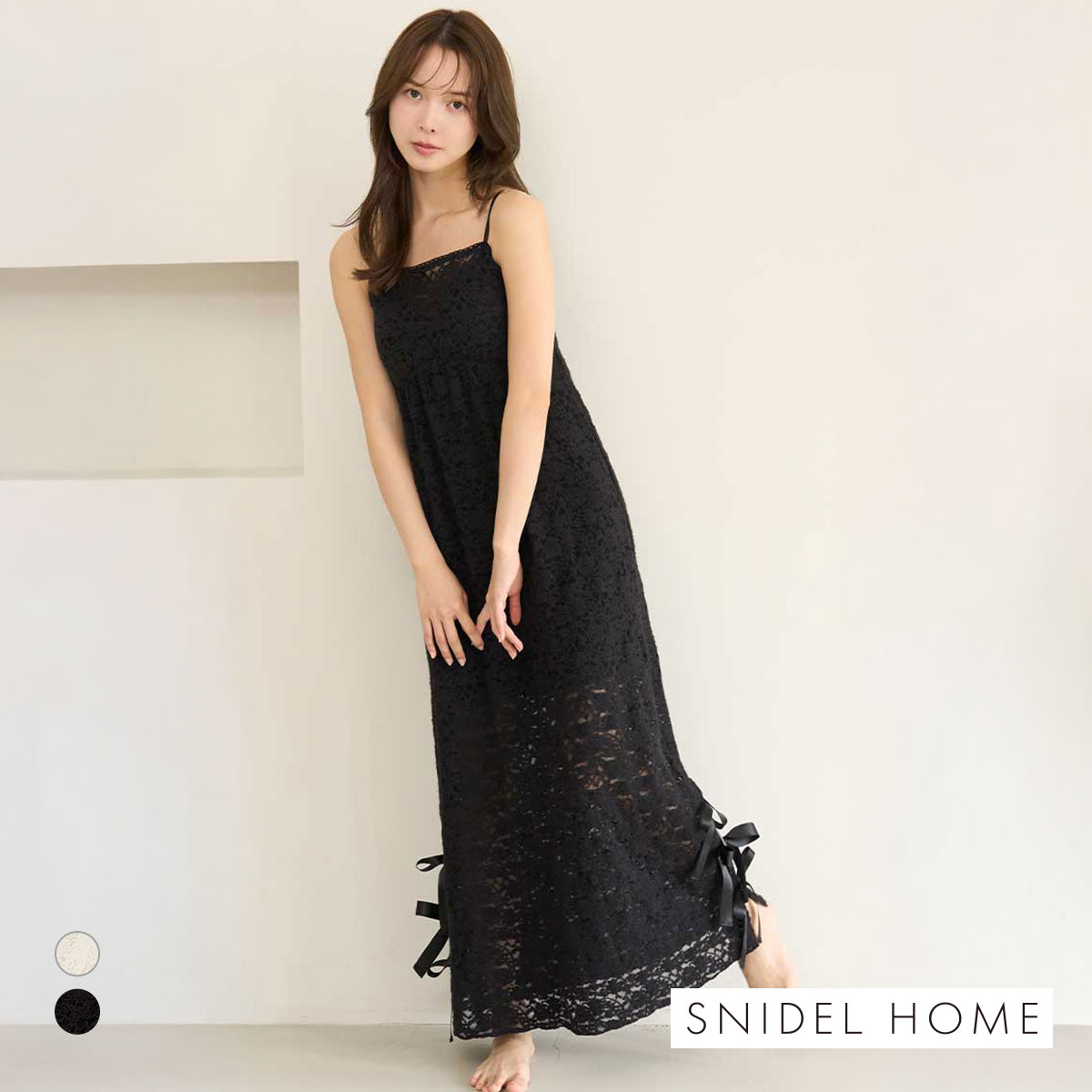 スナイデルホーム Halloween レースリボンキャミワンピース SNIDEL HOME(BK-ブラック-Free)