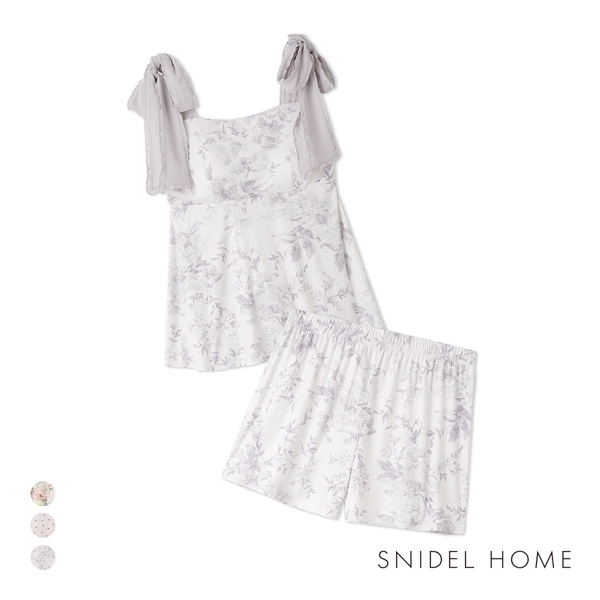 スナイデルホーム ショルダーリボンカットセットアップ 上下セット パジャマ ルームウェア SNIDEL HOME