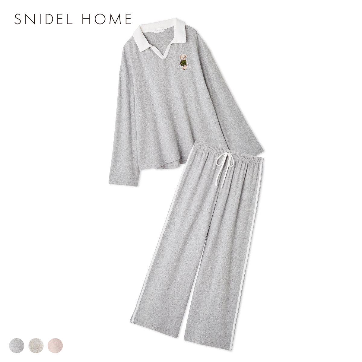スナイデルホーム Bearポロセットアップ SNIDEL HOME(GY-グレー-Free)
