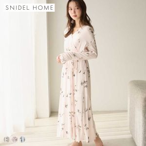 スナイデルホーム プリントカシュクールワンピース パジャマ ルームウェア カップ付き SNIDEL HOME