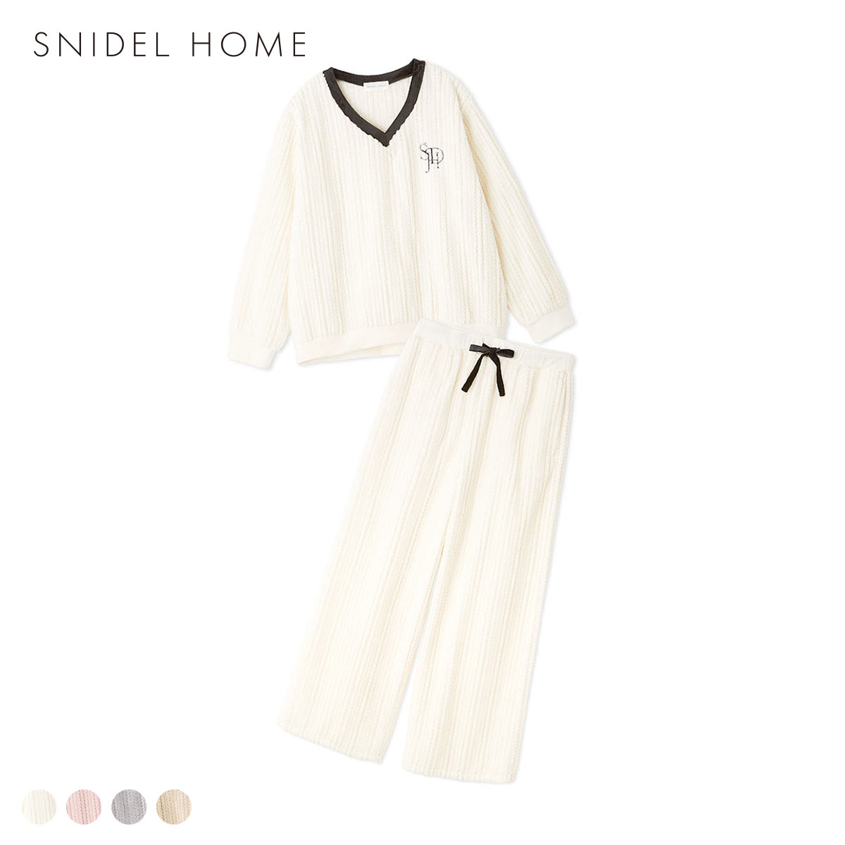 スナイデルホーム ボアフリースセット パジャマ ルームウェア SNIDEL HOME(OW-オフホワイト-Free)