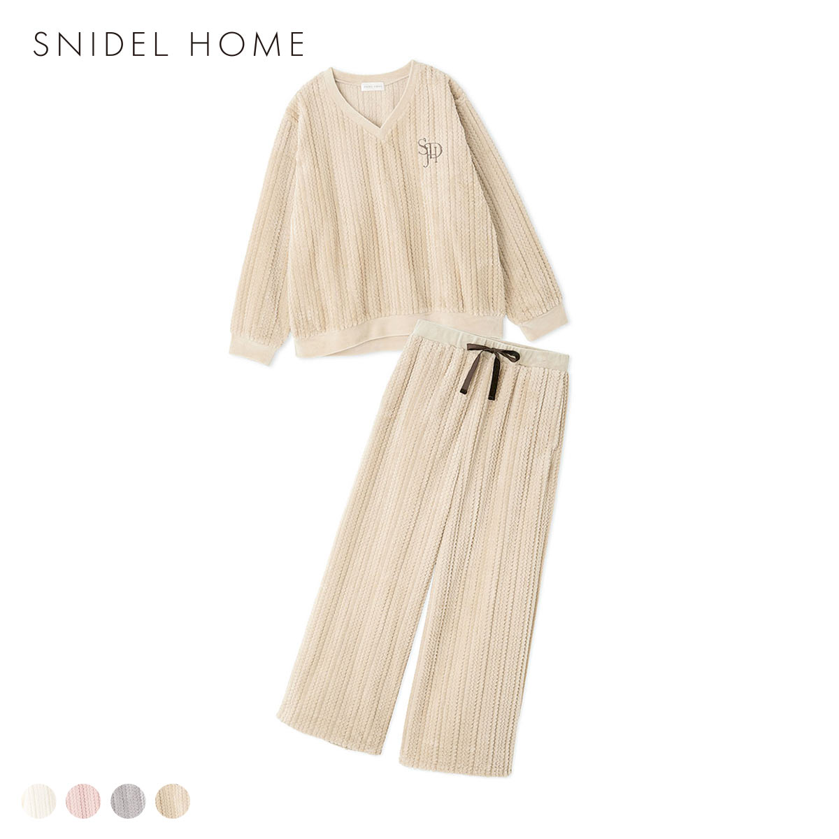 スナイデルホーム ボアフリースセット パジャマ ルームウェア SNIDEL HOME(BE-ベージュ-Free)