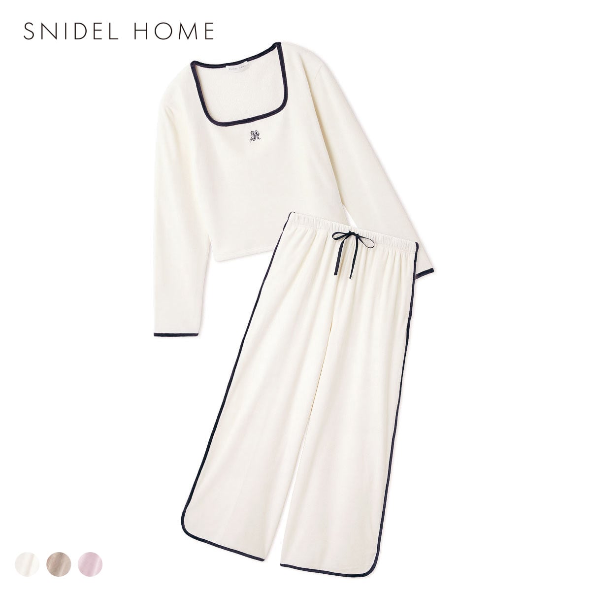 スナイデルホーム フリースセットアップ パジャマ ルームウェア SNIDEL HOME(IV-アイボリー-Free)