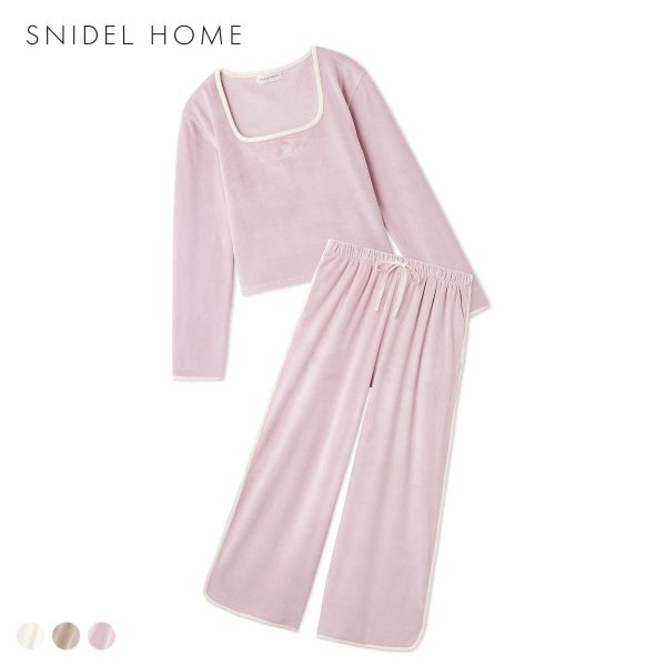 スナイデルホーム フリースセットアップ パジャマ ルームウェア SNIDEL HOME