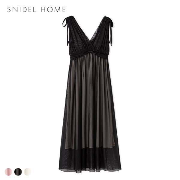 スナイデルホーム ナイトブラ付きチュールカットソーワンピース カップイン カップ付き パジャマ ルームウェア SNIDEL HOME