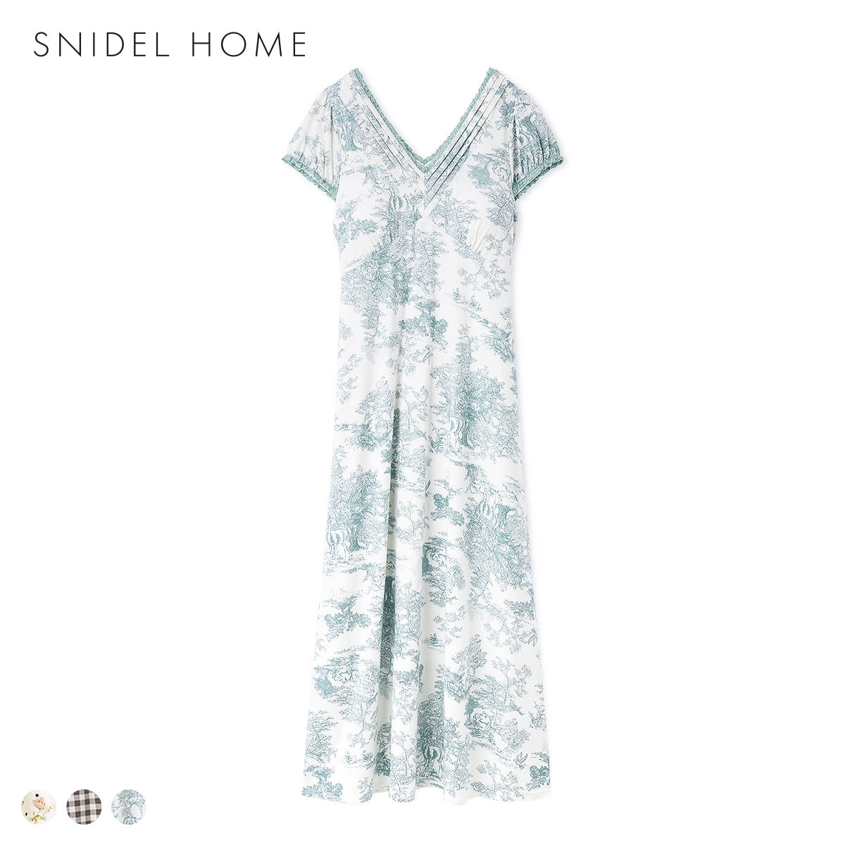 スナイデルホーム カットレーヨンワンピース カップ付き パッド付き パジャマ ルームウェア SNIDEL HOME(SX-サックス-Free)