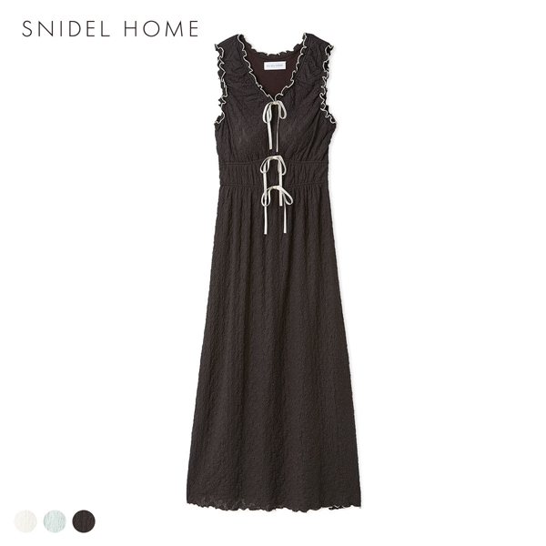 スナイデルホーム カットレースワンピース パッド付き カップイン パジャマ ルームウェア SNIDEL HOME