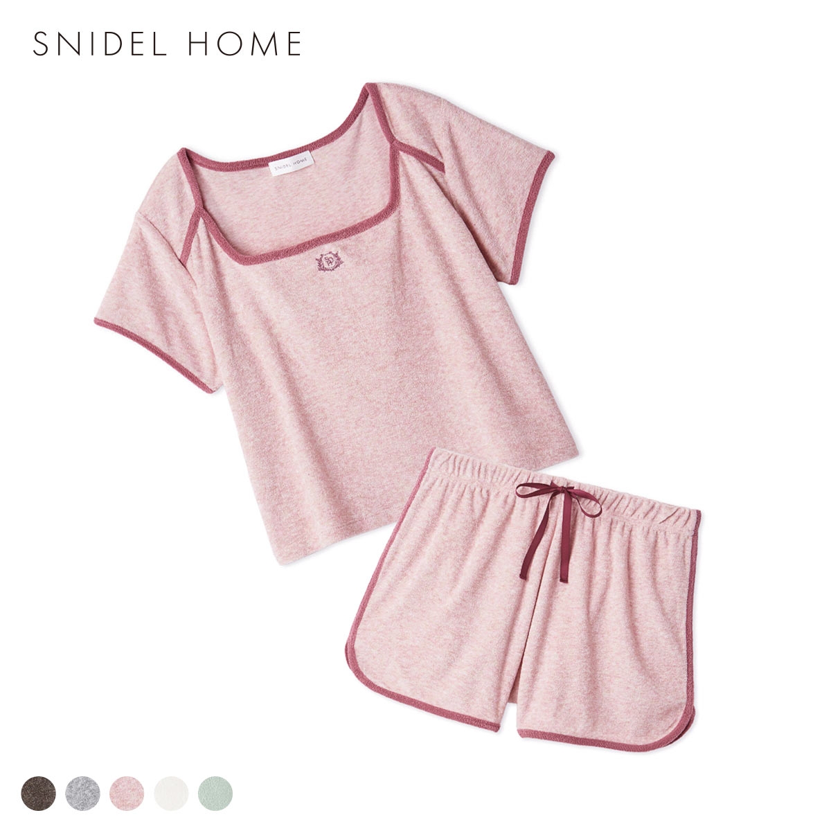 スナイデルホーム sorbet light 接触冷感 パイルセットアップ 上下セット パジャマ ルームウェア SNIDEL HOME(PI-ピンク-Free)