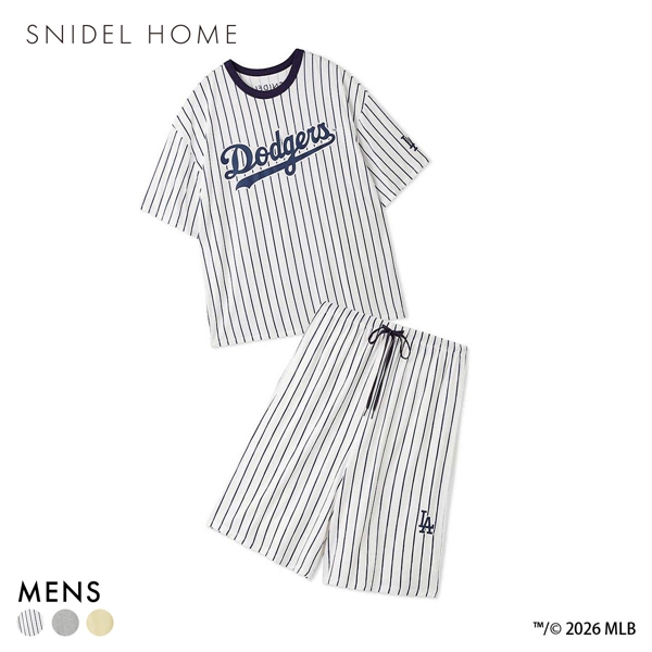 スナイデルホーム MLB メンズ Tシャツセットアップ パジャマ ルームウェア SNIDEL HOME