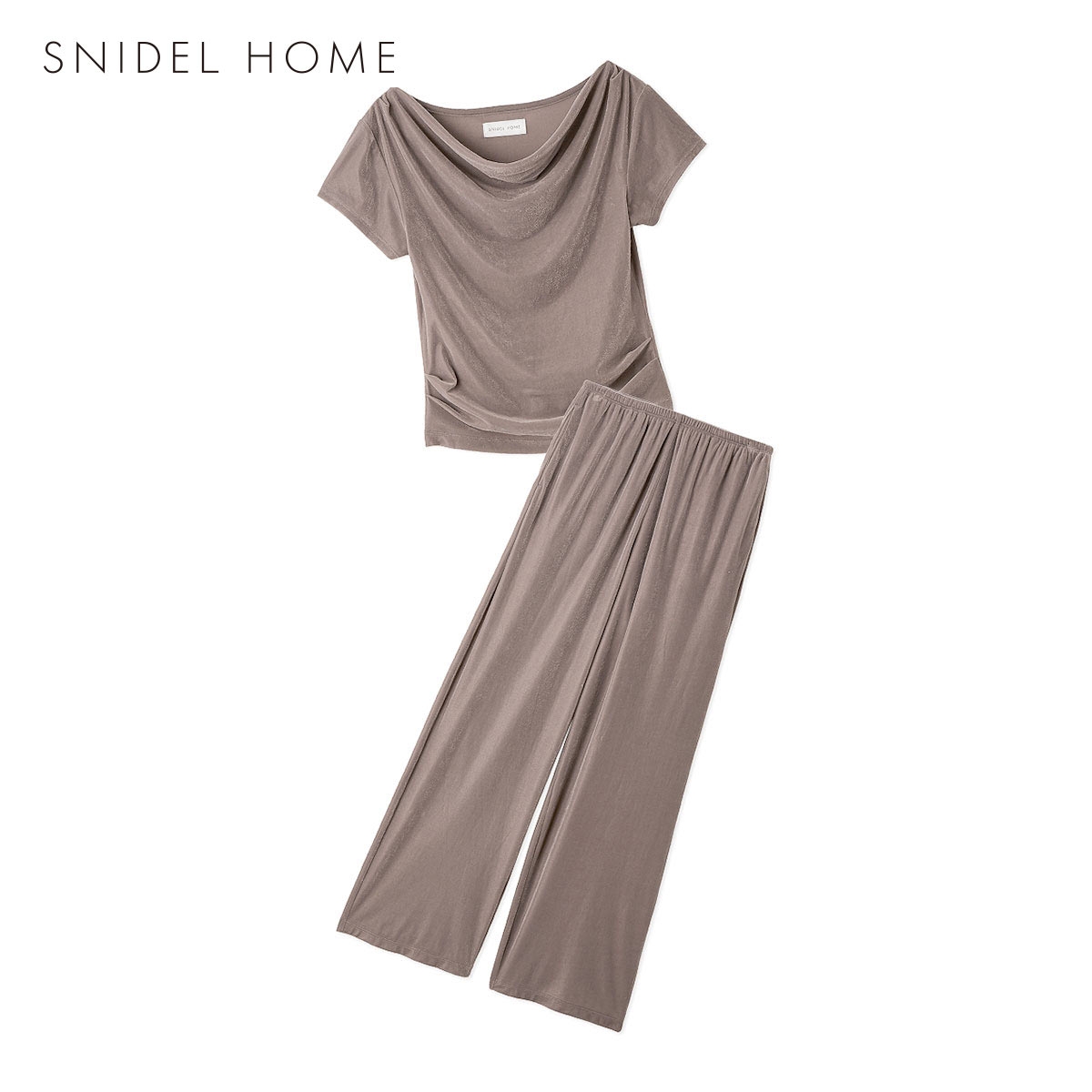スナイデルホーム シアーベロアセットアップ 上下セット パジャマ ルームウェア SNIDEL HOME(MO-モカ-Free)