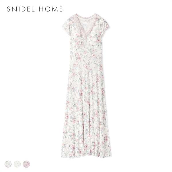 スナイデルホーム プリントカップインカットワンピース パッド付き カップイン パジャマ ルームウェア SNIDEL HOME