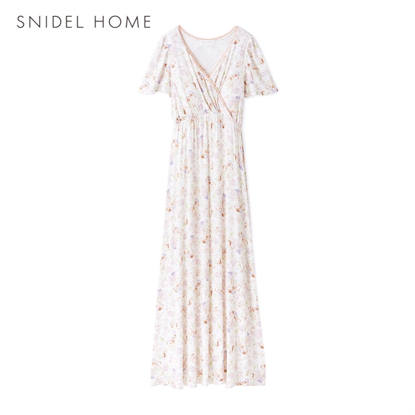 スナイデルホーム 接触冷感 カットカシュクールワンピース カップイン パッド付き パジャマ ルームウェア SNIDEL HOME