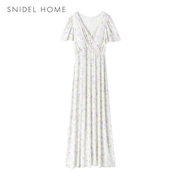 スナイデルホーム 接触冷感 カットカシュクールワンピース カップイン パッド付き パジャマ ルームウェア SNIDEL HOME