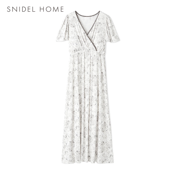 スナイデルホーム 接触冷感 カットカシュクールワンピース カップイン パッド付き パジャマ ルームウェア SNIDEL HOME