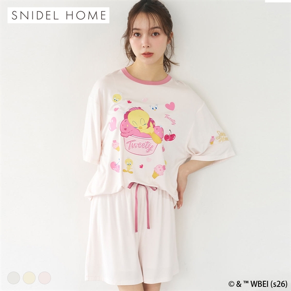スナイデルホーム Tweety 接触冷感 カットセットアップ ルームウェア パジャマ SNIDEL HOME