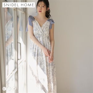 スナイデルホーム Moilis 肩リボンワンピース カップイン カップ付き パッド付き パジャマ ルームウェア SNIDEL HOME