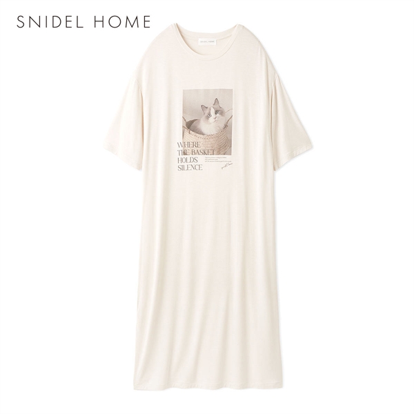 スナイデルホーム 接触冷感 ネコTシャツワンピース パジャマ ルームウェア SNIDEL HOME