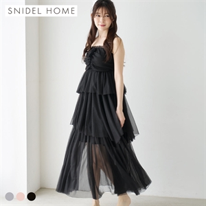 スナイデルホーム カップインチュールキャミワンピース カップイン パッド付き パジャマ ルームウェア SNIDEL HOME