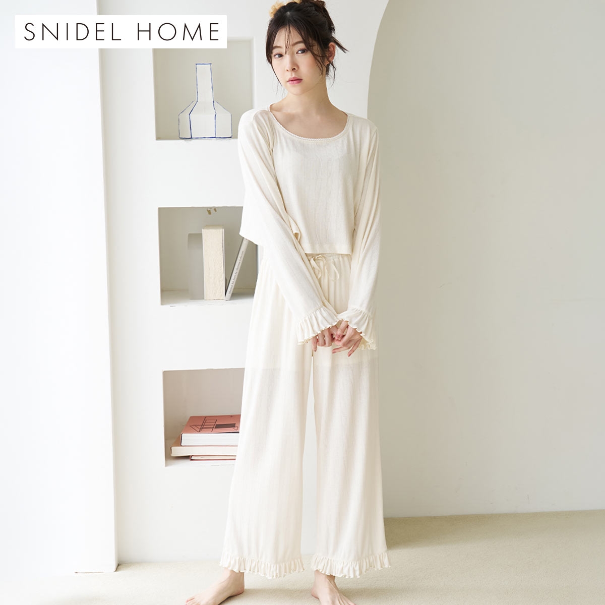 スナイデルホーム ポインテールセットアップ パジャマ ルームウェア SNIDEL HOME(IV-アイボリー-Free)