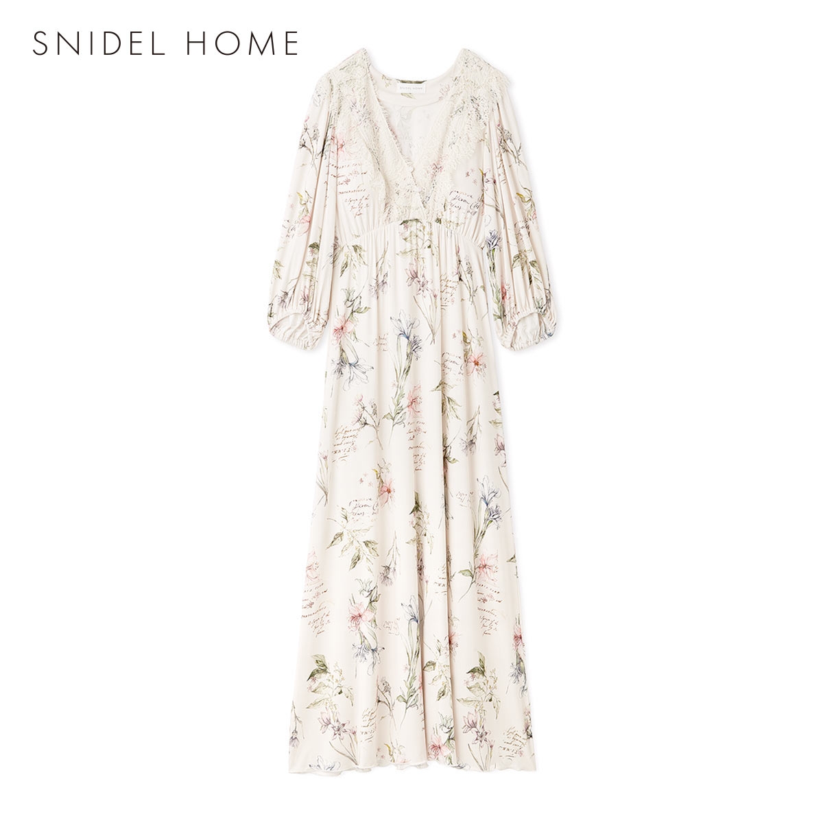 スナイデルホーム カシュクールレースカップインワンピース カップ付き パッド付き パジャマ ルームウェア SNIDEL HOME(LBE-薄ベージュ-Free)