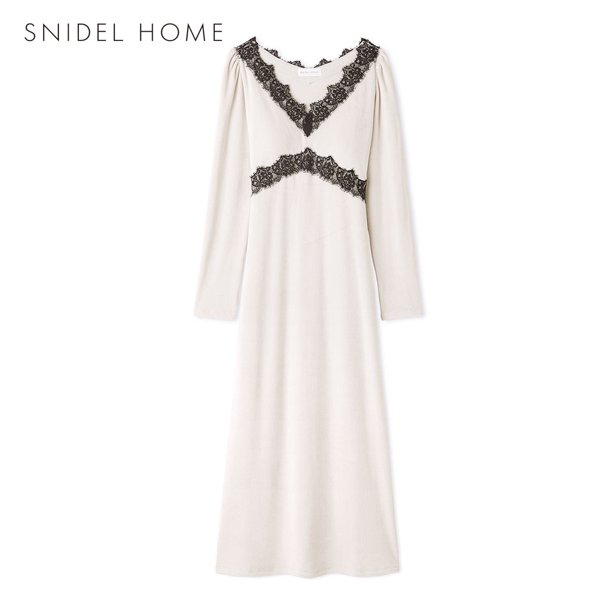 スナイデルホーム イフミック(R) シルキーフリースカップインワンピース カップ付き パッド付き ルームウェア SNIDEL HOME IFMC.(IV-アイボリー-Free)