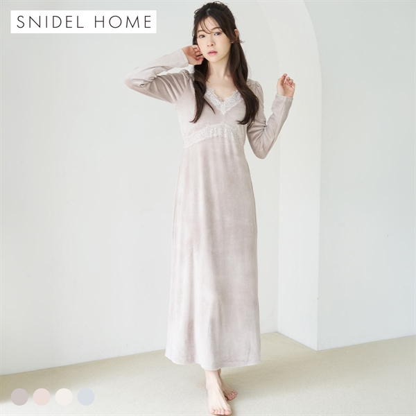 スナイデルホーム イフミック(R) シルキーフリースカップインワンピース カップ付き パッド付き ルームウェア SNIDEL HOME IFMC.