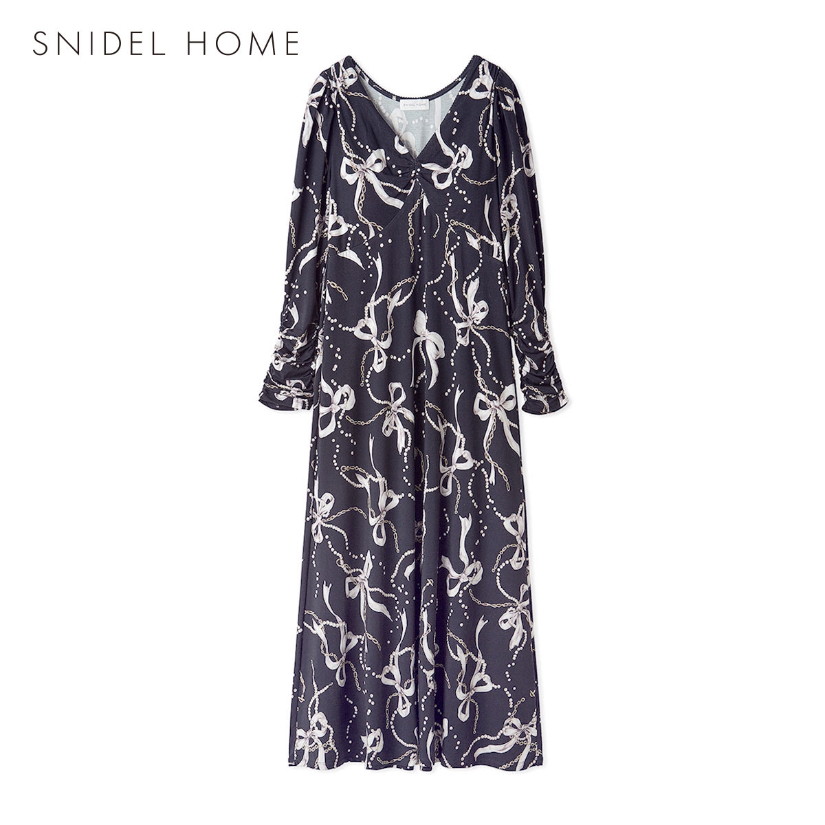 スナイデルホーム リボンチェーンカップインワンピース パッド付き カップイン パジャマ ルームウェア SNIDEL HOME(NV-ネイビー-Free)