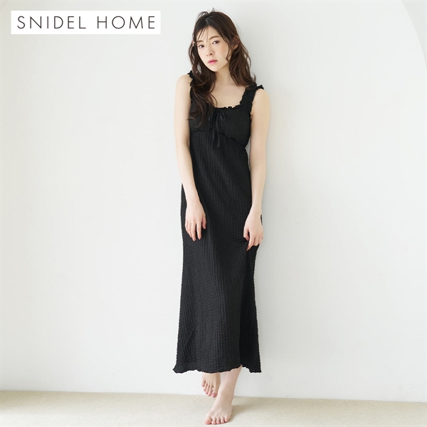 スナイデルホーム ポップコーンカットワンピース カップイン パッド付き 上下セット パジャマ ルームウェア SNIDEL HOME