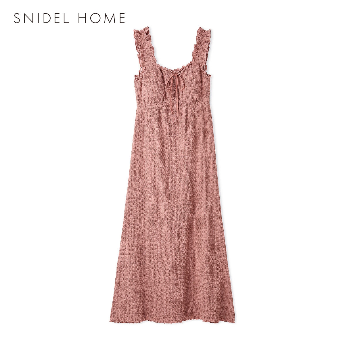スナイデルホーム ポップコーンカットワンピース カップイン パッド付き 上下セット パジャマ ルームウェア SNIDEL HOME(BUR-バーガンディ-Free)
