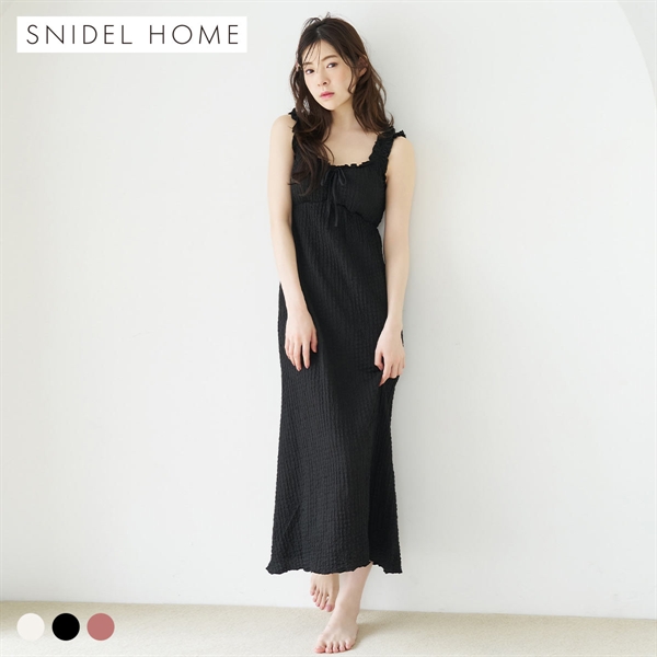スナイデルホーム ポップコーンカットワンピース カップイン パッド付き 上下セット パジャマ ルームウェア SNIDEL HOME