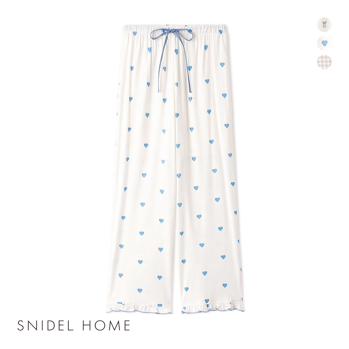 スナイデルホーム バリエロングパンツ パジャマ ルームウェア SNIDEL HOME(BU-ブルー-Free)