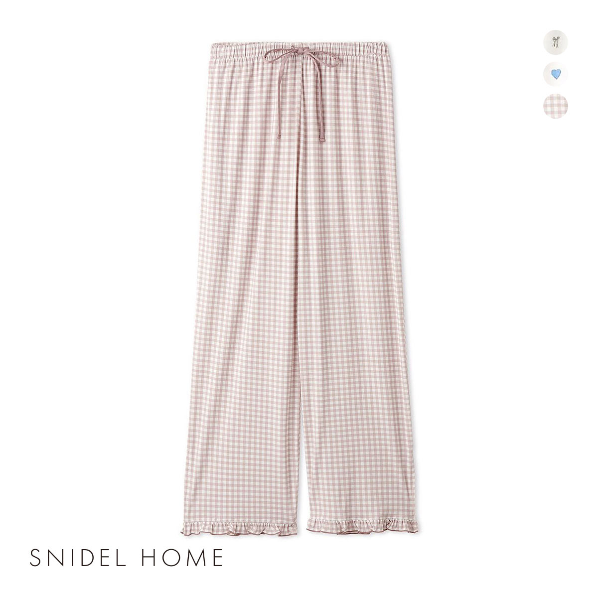 スナイデルホーム バリエロングパンツ パジャマ ルームウェア SNIDEL HOME(PI-ピンク-Free)