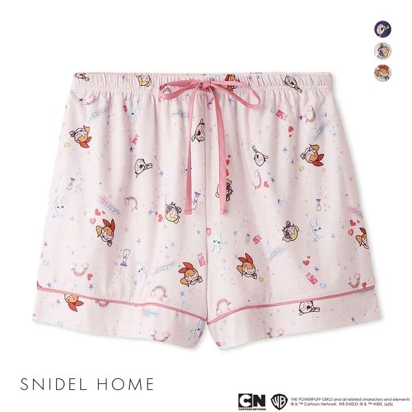 スナイデルホーム パワーパフ ガールズ プリントショートパンツ パジャマ ルームウェア The Powerpuff Girls SNIDEL HOME