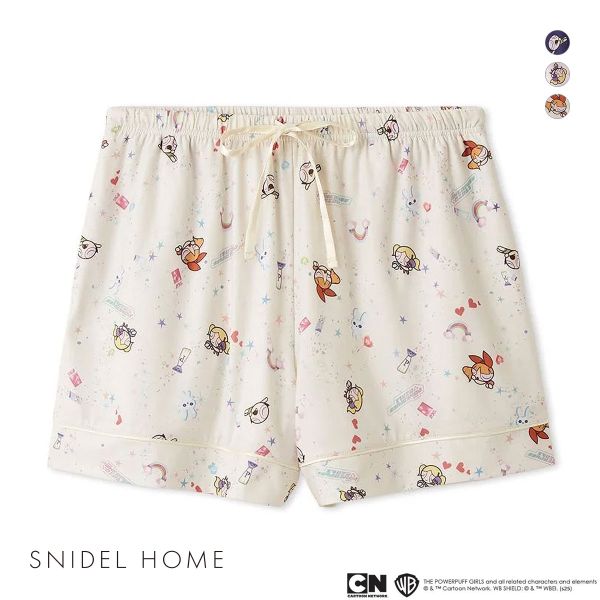スナイデルホーム パワーパフ ガールズ プリントショートパンツ パジャマ ルームウェア The Powerpuff Girls SNIDEL HOME