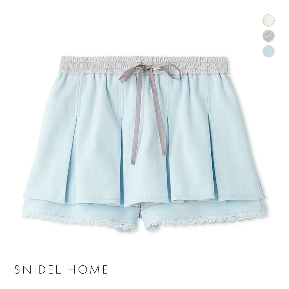スナイデルホーム スウェットスカショーパン パジャマ ルームウェア SNIDEL HOME(LBU-薄ブルー-Free)